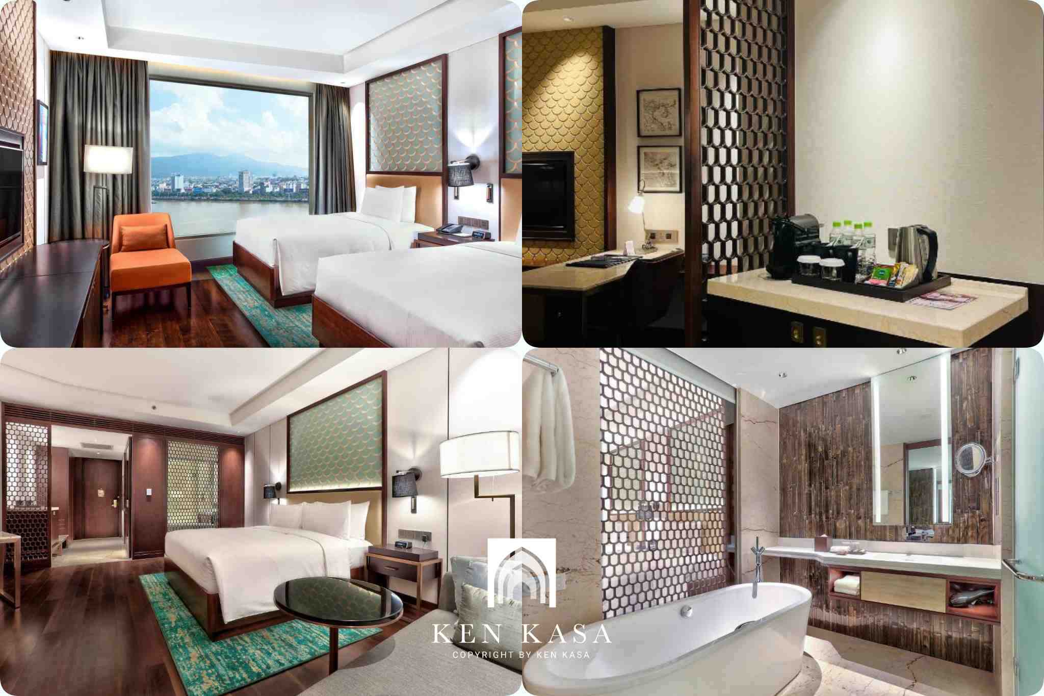 Phòng king or twin guest room có view hồ tại Hiton Da Nang Hotel
